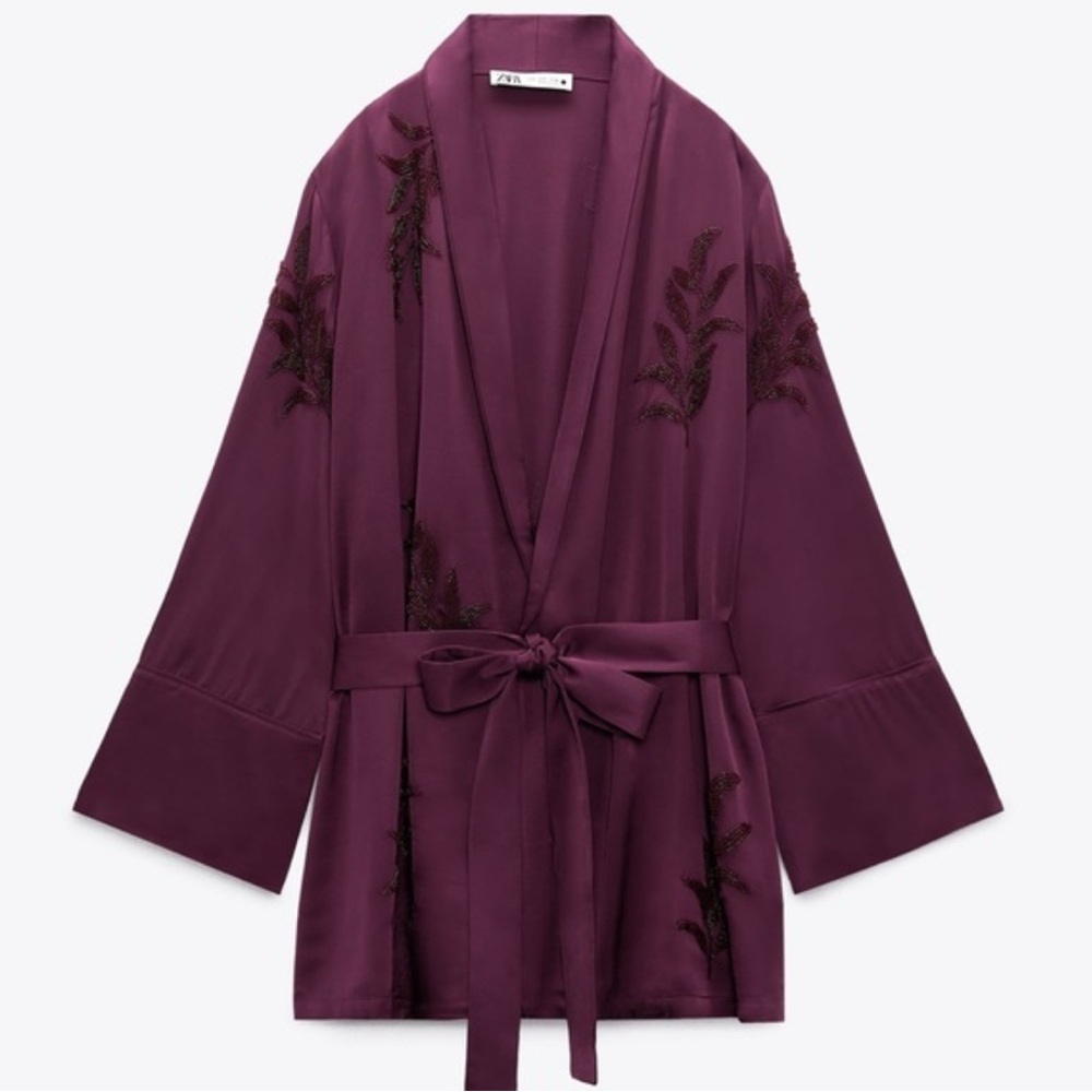 Zara Women's embroidered Kimono